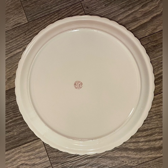 Large Vernon Kilns MCM Hibiscus Round Serving Platter 15” And Soup Tureen 14.5” - Picture 5 of 14